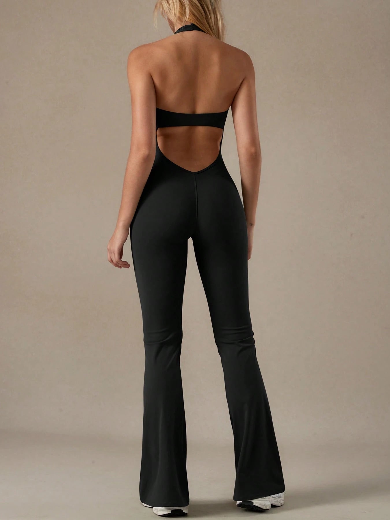 Ncmryu 1Pc Women'S Backless Halter Neck Elastic Jumpsuit